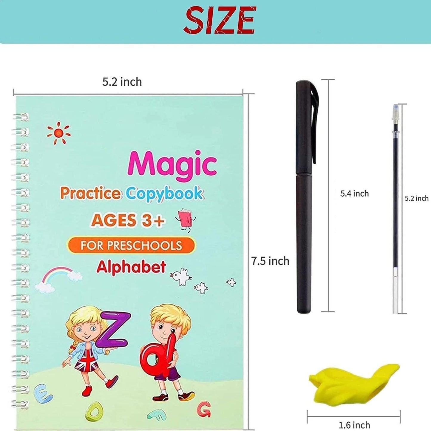 Shishu™ Magic Book (BUY 1 BOOKS GET 4 BOOKS 1 Pen,1 Grip, 10 REFILLS FREE)