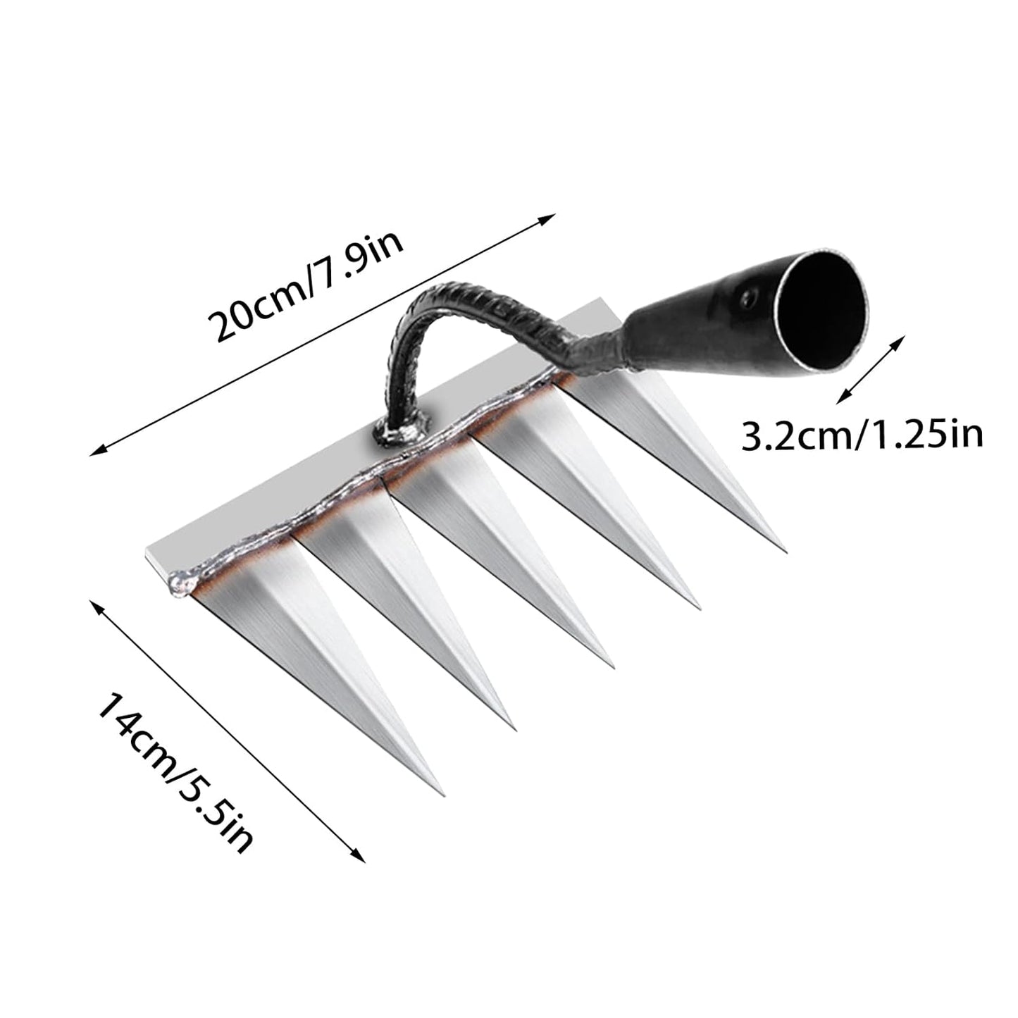 Sharpen™ Carbon Steel Garden Weeding Rake