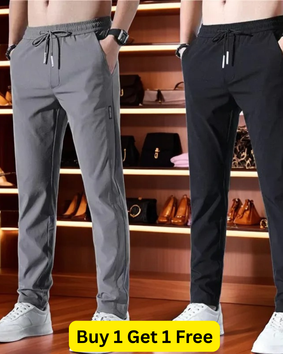 Combo of Men's NS Lycra Track Pants ( Buy 1 Get 1 Free) Limited stock